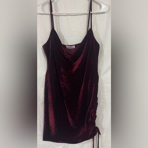 Burgundy Velvet Sleeveless Top